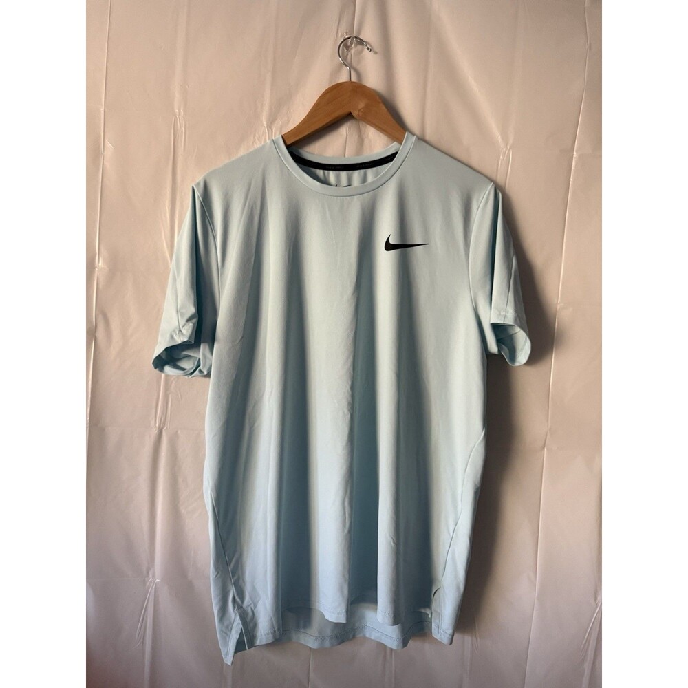 Nike Pro Dri-FIT Shirt Mens Medium Light Blue Short Sleeve Training Athletic Tee